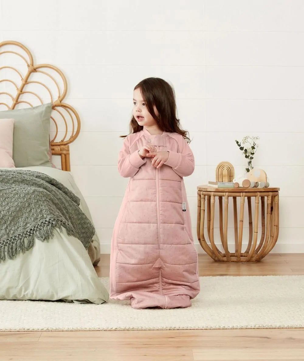 ErgoPouch - Organic Winter Long Sleeved 2 in 1 Sleeping Suit Bag - Berries - 2.5 TOG