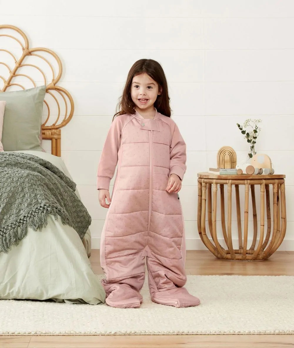 ErgoPouch - Organic Winter Long Sleeved 2 in 1 Sleeping Suit Bag - Berries - 2.5 TOG