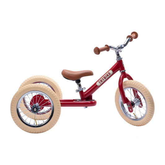 Trybike - Steel 2 In 1 Balance Trike / Bike - Vintage Red