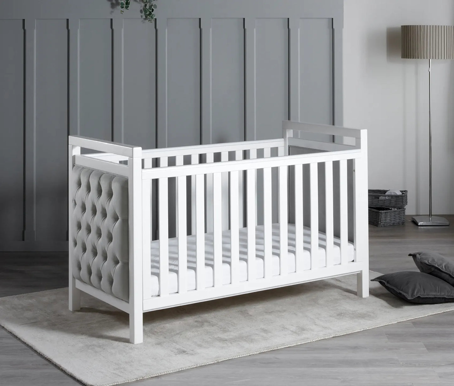 Babymore Velvet Deluxe Cot Bed